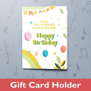 Carte de célébration de joyeux anniversaire | Carte d'anniversaire, carte de fête d'anniversaire, finition vernis, carte avec insert cadeau 11056