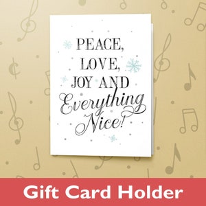 Everything Nice-cadeaubon | Vrolijke kerstkaart, wenskaart, cadeaukaarthouder, folieafwerking 11068
