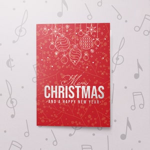 Maretakkaart | Wenskaart met geluid, grappige kerstkaart, kerstkranskaart, kerstversieringskaart, folie en vernis 10803