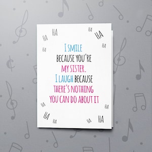 Biglietto di auguri di compleanno "I Smile, I Laugh" / Biglietto di auguri musicale, Biglietto di auguri di buon compleanno, Biglietto di auguri per festeggiare il compleanno, Finitura laccata 10994