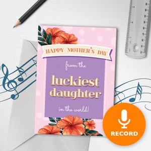 Musical Mother&#39;s Day Card | Cute Recordable Card For Mum, Mother&#39;s Day Gift, Best Mom Ever, Talking Mama&#39;s Day Card 00186