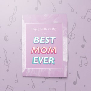 Cute Card For Mom With Recordable Sound | Best Mom Ever, Mom's Day Card, Talking Mother's Day Greeting Card 00182
