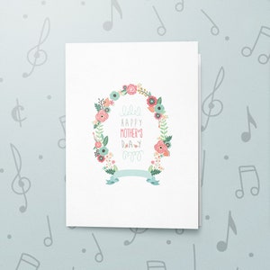 Happy Mothers Day Greeting Card With Sound | Floral Mothers Day Card, Mum Card With Varnish Finish, Mother's Day Card 00157