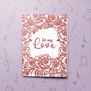 Musikalische Liebeskarten mit Lack-Finish | Valentinstag Geschenk, Cheesy Happy Valentinstag Grußkarte, Happy Hearts Day, Liebesgeschenk 10736