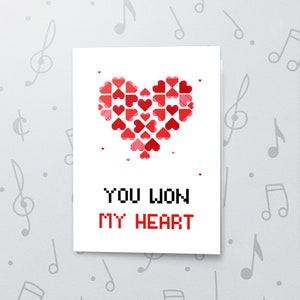 I Heart You-kaart | Opneembare kaart, grappige woordspeling liefdeskaart, kaart voor vriend, muzikale wenskaart, valentijnskaart, vernisafwerking 10900