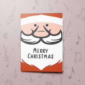 Kerstkaart met kerstman | Opneembare kaart, Ho Ho Ho-kerstkaart, leuke kerstkaart, kerstkaart voor kinderen, vernisafwerking 10846
