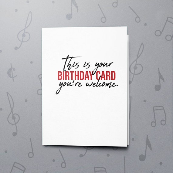 This is Your Birthday Card Musical Greeting Card Birthday Etsy