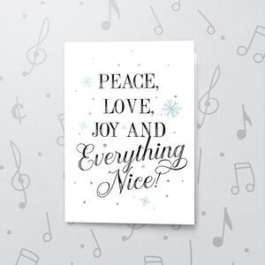 Everything Nice-cadeaubon | Muzikale wenskaart, kerstkaart, wenskaart, folieafwerking 11038