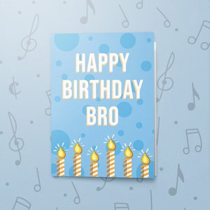 Cartão de aniversário gravável para irmão | Cartão de aniversário com som para irmão, cartão de aniversário engraçado, presente para ele, cartão de aniversário exclusivo 00136