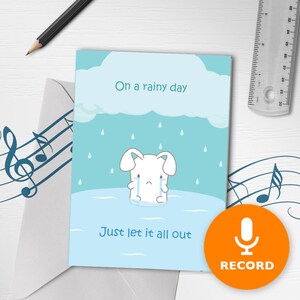 Perte d'un être cher - Carte de voeux musicale avec finition vernis | Laissez tout sortir carte de voeux, désolé pour votre perte, carte de sympathie musicale 00118