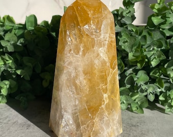 Golden Healer Tower | Yellow Hematoid Quartz Golden Healer Quartz Tower
