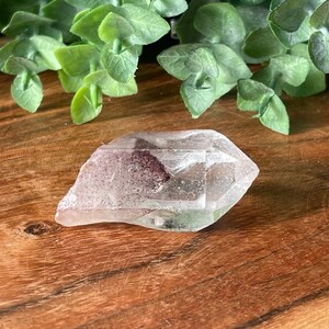 Sunset Phantom Quartz Point - Red Hematite Phantom Quartz - From India