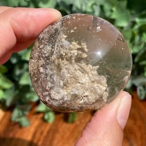 Lodolite Lenses, Garden Quartz, Polished Lodolite, Crystal Lenses, Scenic Quartz, Inclusion Quartz with Rutile