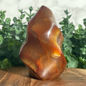 Carnelian Crystal Flame, Agate Stone