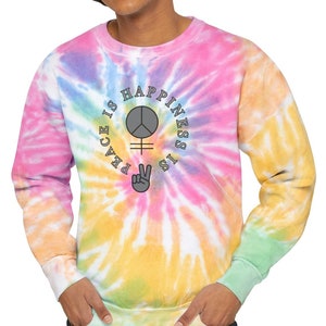 Unisex Tie-Dye Sweatshirt-Colorful Vibrant Retro 60&#39;s Look! Grandma/Grandad Gift Shirt- Fun Cool Look for Her/Him, Unique Birthday Gift