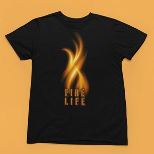 Unisex Softstyle T-Shirt; &#39;Fire Element&#39; Spiritual Path Shirt, Nature Power Recognition, Gift for Nature Lovers and Fans