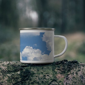 Enamel Camping Mug/Cup - Hiking Mug - Camping Coffee, Cereal, Beverage Cup- Bar-B-Qing, Picnicing- Grilling Mug/Cup - Cute Hiking Mug