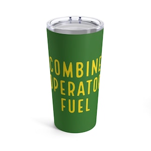Kombi operator Kraftstoff grün und gelb Becher 20oz Geschenk für Farmer