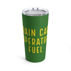 Getreidewagen Operator Kraftstoff grün und gelb Becher 20oz Geschenk für Farmer