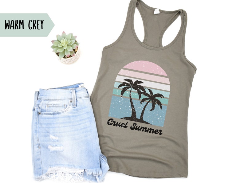 Cruel Summer TS Slim Fit Tank Top TS Tank Retro Distressed - Etsy