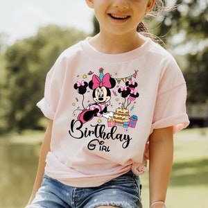 Minnie Mouse Birthday Girl Shirt, Minnie Mouse Birthday T-shirt, Minnie Mouse Shirt, Disney Birthday Party T-shirt, Birthday Princess Tee