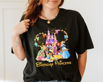Birthday Princess Shirt, Disney Birthday Party Shirt, Disney Princess Shirt, Girls Birthday Shirt, Birthday Girl Shirt, Disney Gift
