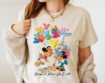 Walt Disney Happiest Place On Earth Shirts, Walt Disney 2023 Shirt, Walt Disney Kids Shirt, Walt Disney Family Shirt, Park Shirt Vacation