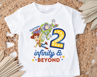Toy Story 2nd Birthday Shirt, Buzz Lightyear, Infinity and Beyond