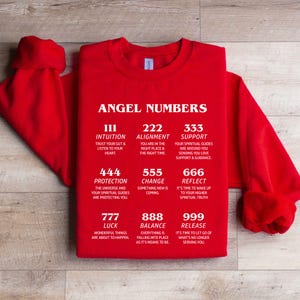 Angel Numbers Chart Hoodie - Lucky Number Oversized Sweatshirt zdjęcie 8