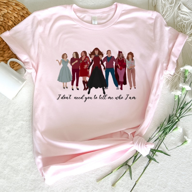 Scarlet Witch Shirt, Wanda Maximoff T-Shirt, Elizabeth Olsen shirt, Marvel Shirt, Wanda Vision T-Shirt, Homage T-Shirt, Gift for Her image 2