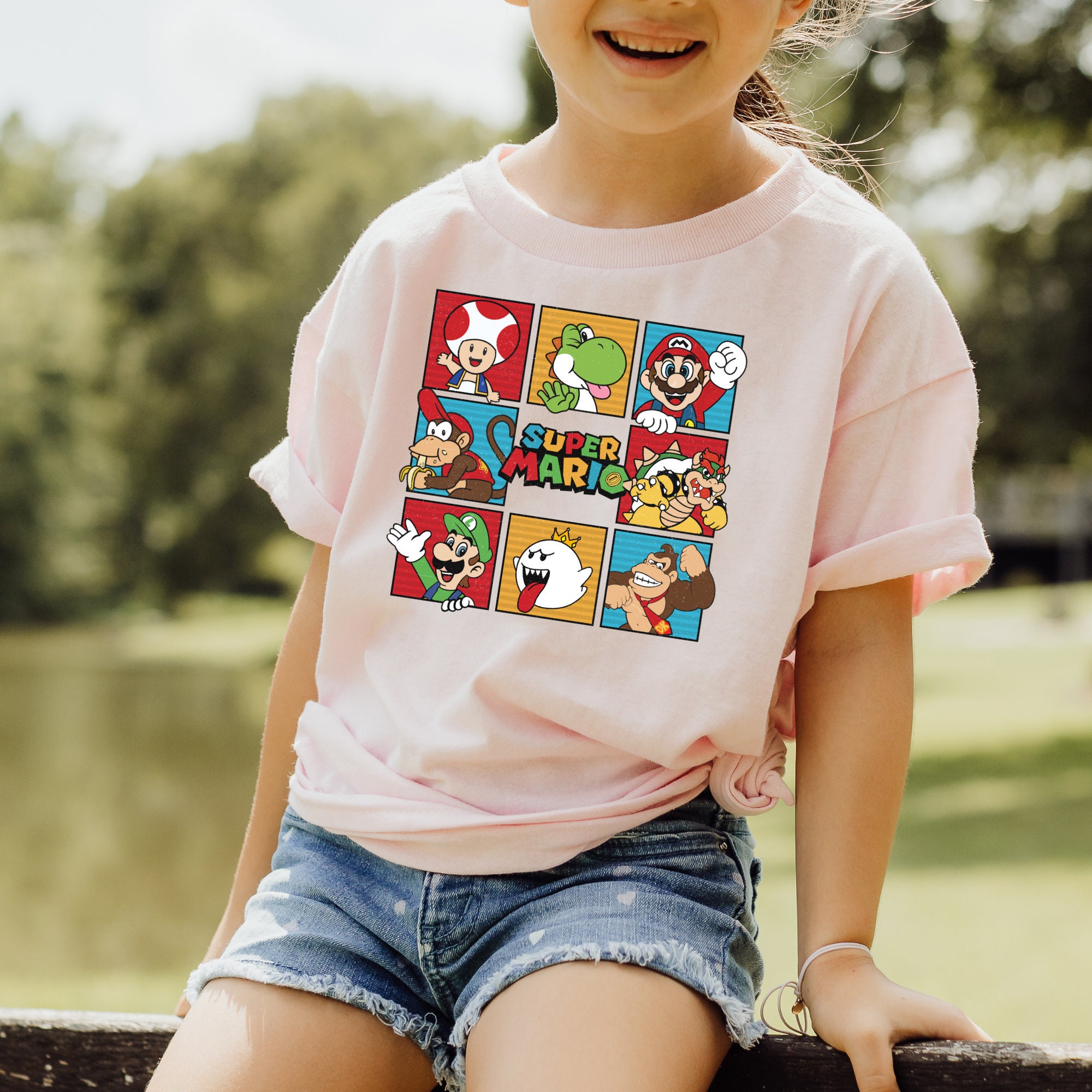 T-shirt Gamer Style Contrôleur 16-bit - Mario, Yoshi, Luigi, SNES, NES, 100% Coton Certifié Öko-Tex