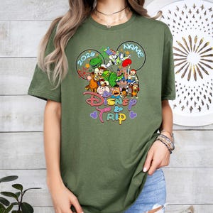 Personalized Toy Story Disney Trip Shirt, Disney Trip 2026 Shirt, Toy Story Family Matching Shirt, Toy Story Squad Shirt Military Green