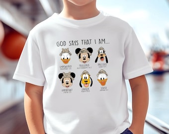 God Says I Am Mickey and Friends T-shirt: Jesus Lover Tee