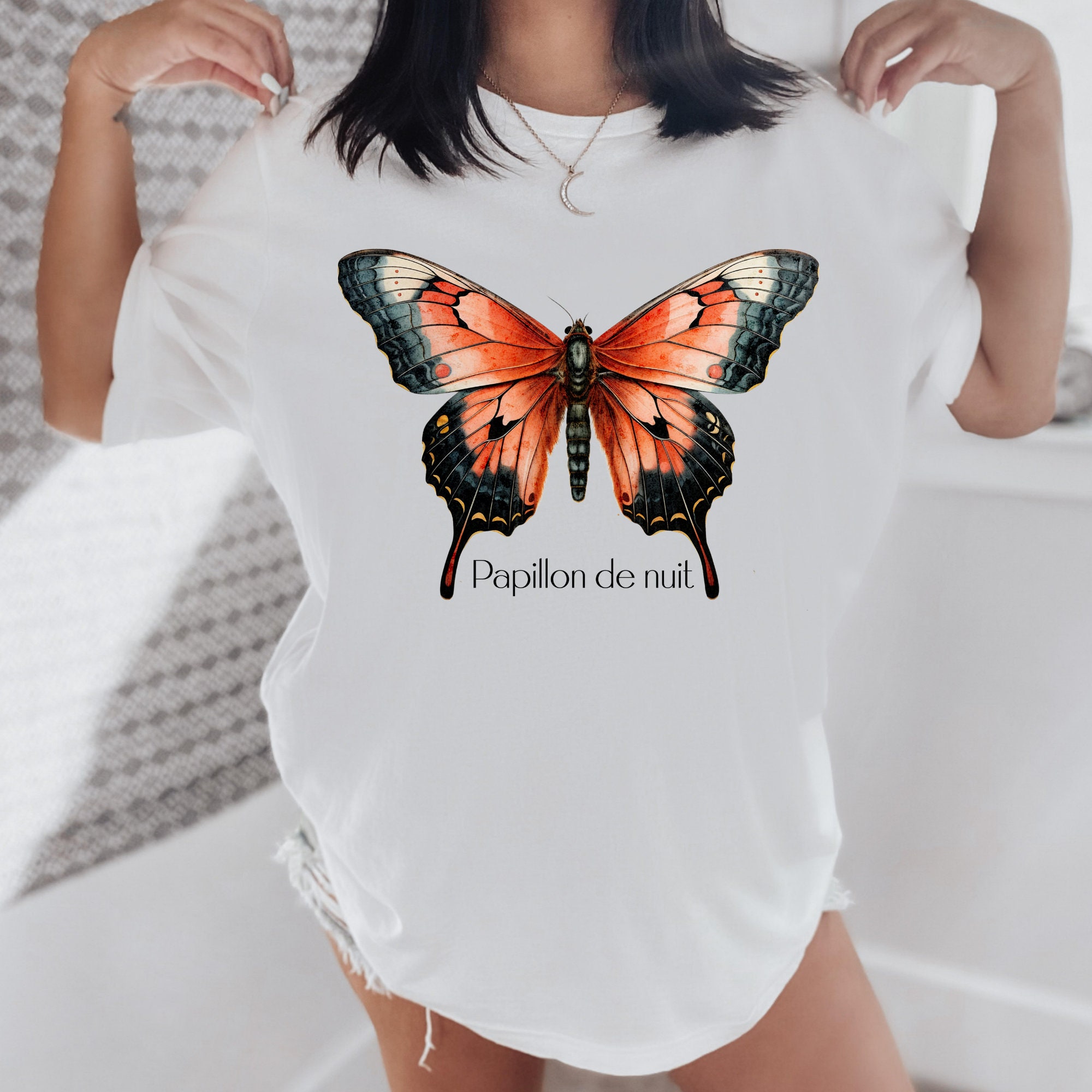 Tシャツ LumignonDenim lace lumi papillon T T-shirt LumignonDenim lace lumi papillon T