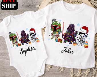 Personalized Star Wars Christmas Tee: Darth Vader Xmas Shirt