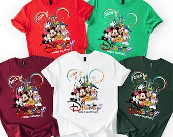 Custom Disney Family Vacation 2026 T-Shirt, Disney Couple Shirt, Disneyland Shirt, Disney Crew Tee, Magic Kingdom Tee, Personalized Crew Tee