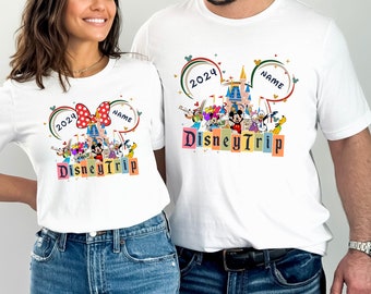 Personalized Disney Trip Shirt, Retro Disneyland Shirt, Disney Trip Matching Shirt, Disney Family Vacation Shirt, Disneyworld Gift Tee