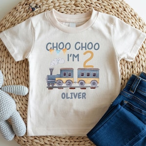 Choo Choo I'm Two Birthday T-Shirt: Personalized Train Shirt