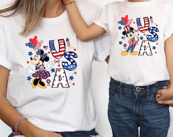 Disney Mickey And Minnie 4th Of July Matching Shirt, Fourth Of July Disney Shirt, Disney USA Shirt, Disney Freedom Shirt, Minnie Mickey Tee