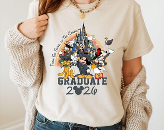 Graduate Disney 2026 Shirt, Gift for Graduate T-shirt, From the Tassel to the Castle Shirt, Mickey and Friends Graduate Tee, 2026 Grad Shirt