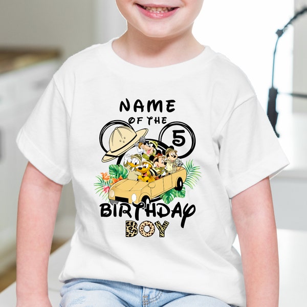 Mickey Safari Birthday Shirt, Mickey Safari Family Shirts, Mickey Safari Shirt, Safari Birthday Shirts, Custom Birthday Shirt Name and Age