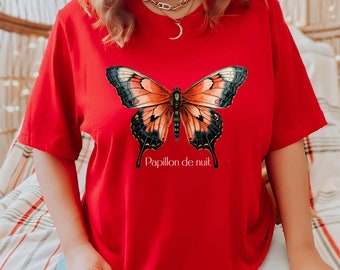 Papillon De Nuit Butterfly T-shirt, Butterfly Vintage T