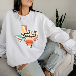 Texas State Map Sweatshirt, Texas State Sweatshirt, Retro Texas Hoodie, Texas Sweatshirt, Texas Home State Hoodie, Texas Travel Gifts