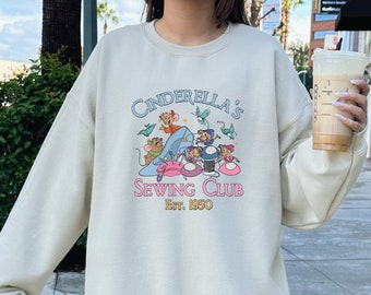 Princess Cinderella's Sewing Club Est 1950 Sweatshirt, Cinderella Hoodie, Cinderella Sweatshirt, Gift For Women, Gift for Princess Lover