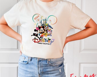 Disney Family Trip 2024 Comfort Colors T-shirt, Disney Family T-shirt 2024, Disneyland Trip T-shirt, Disney Family Vacation 2024 T-shirt