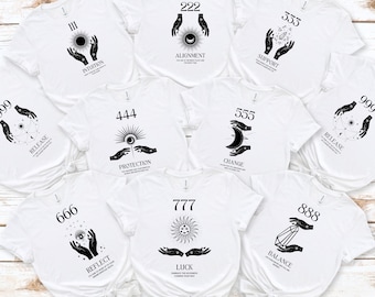 Angel Numbers Graphic T-Shirt, Lucky Number Tee