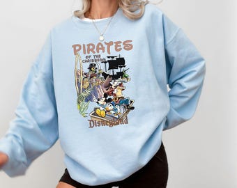Disney Pirates of the Caribbean Sweatshirt, Mickey and Friends Hoodie, Retro Mickey Sweatshirt, Disneyland Hoodie, Disneyworld Trip Sweat