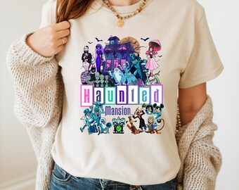 Vintage The Haunted Mansion Shirt, Retro Disney Halloween, Disneyland Ride Shirt, Halloween Matching Tee, Disney Haunted Mansion