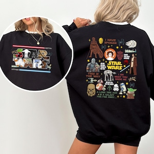 Two-Sided Disney Star Wars Sweatshirt,, Galaxy&#39;s Edge Hoodie, Star Wars Stormtrooper Sweater, Darth Vader Sweatshirt, Disneyland Hoodie