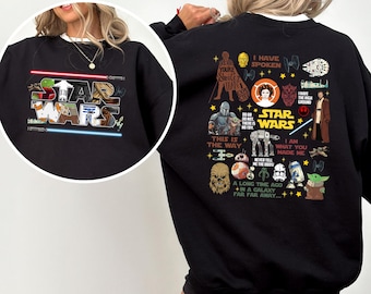 Two-Sided Disney Star Wars Sweatshirt,, Galaxy's Edge Hoodie, Star Wars Stormtrooper Sweater, Darth Vader Sweatshirt, Disneyland Hoodie